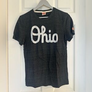 Homage Ohio Graphic T-Shirt Small | Vintage Style Soft Heather Gray Tee